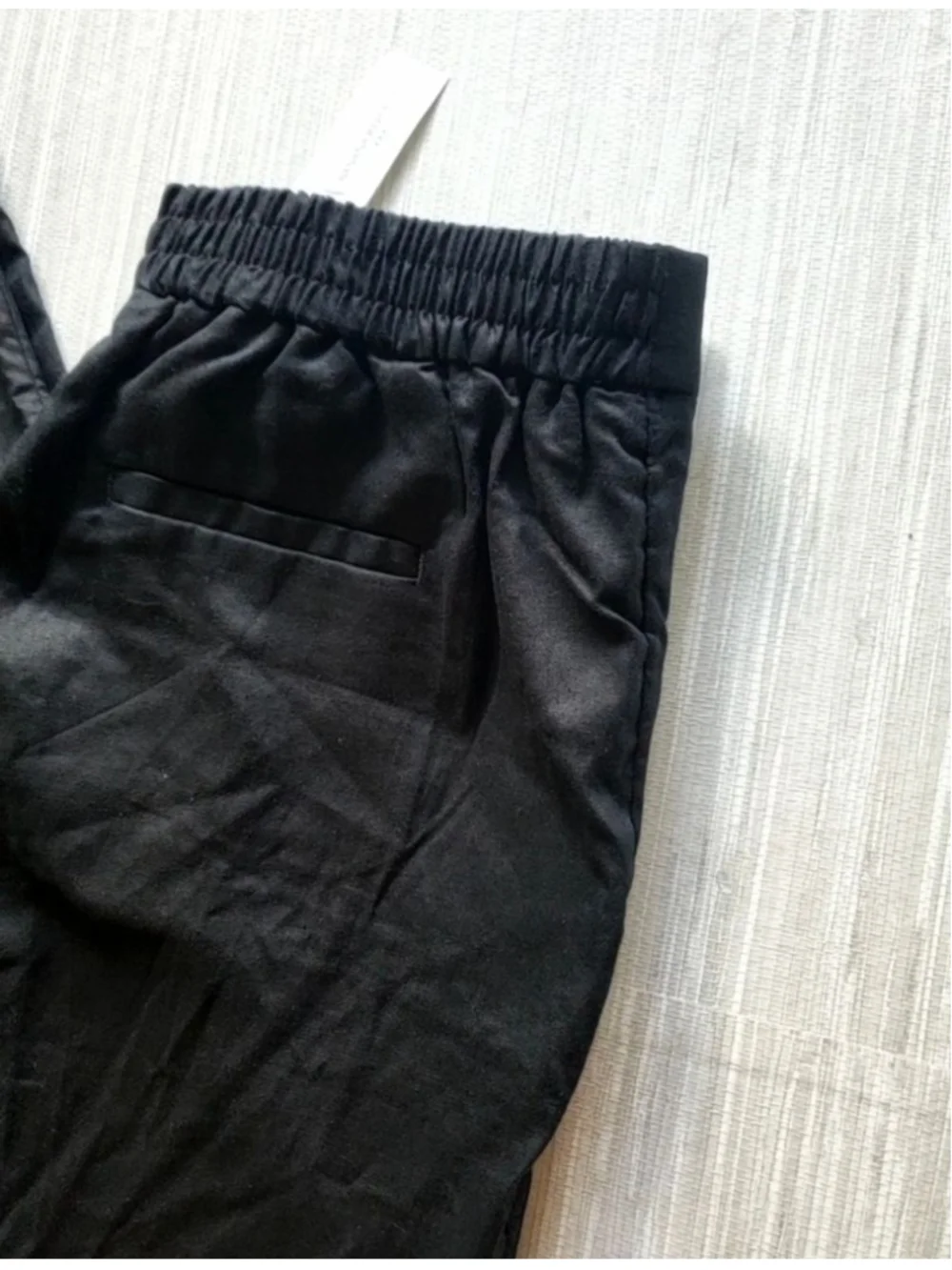Banana Republic Tapered High Rise Linen-Blend Ankle Pants Black Medium NWT $100